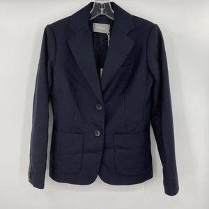 Everlane Wool Academy Blazer In Navy - Women, Size 0 (like new)